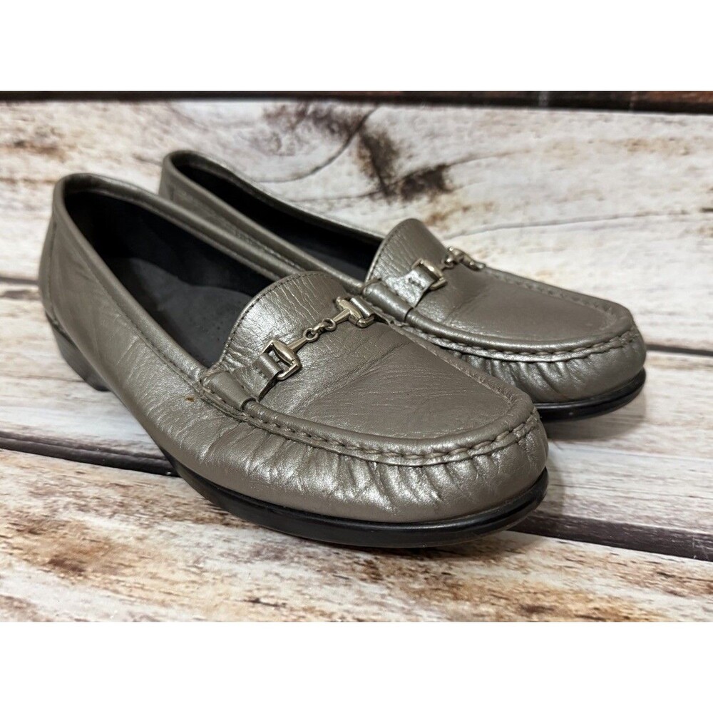SAS Tripad Comfort Foot Bed Loafer 8.5 M USA Made Silver Taupe